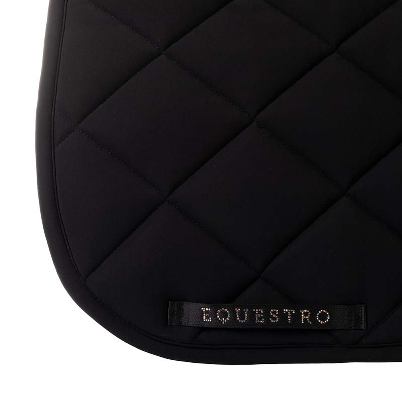 Equestro dressage saddle pad with crystal logo - 2968