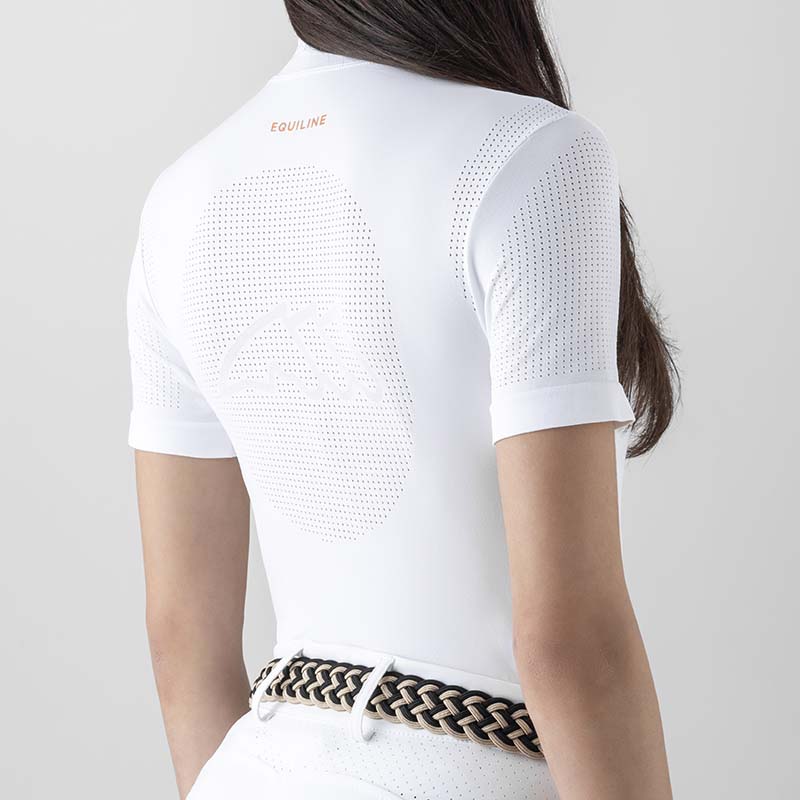 Seamless competition polo shirt women Equiline mod. Camec - 9239