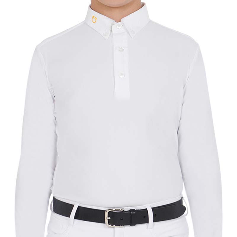 Winter Show Polo Shirt for Boys Equestro Warm+