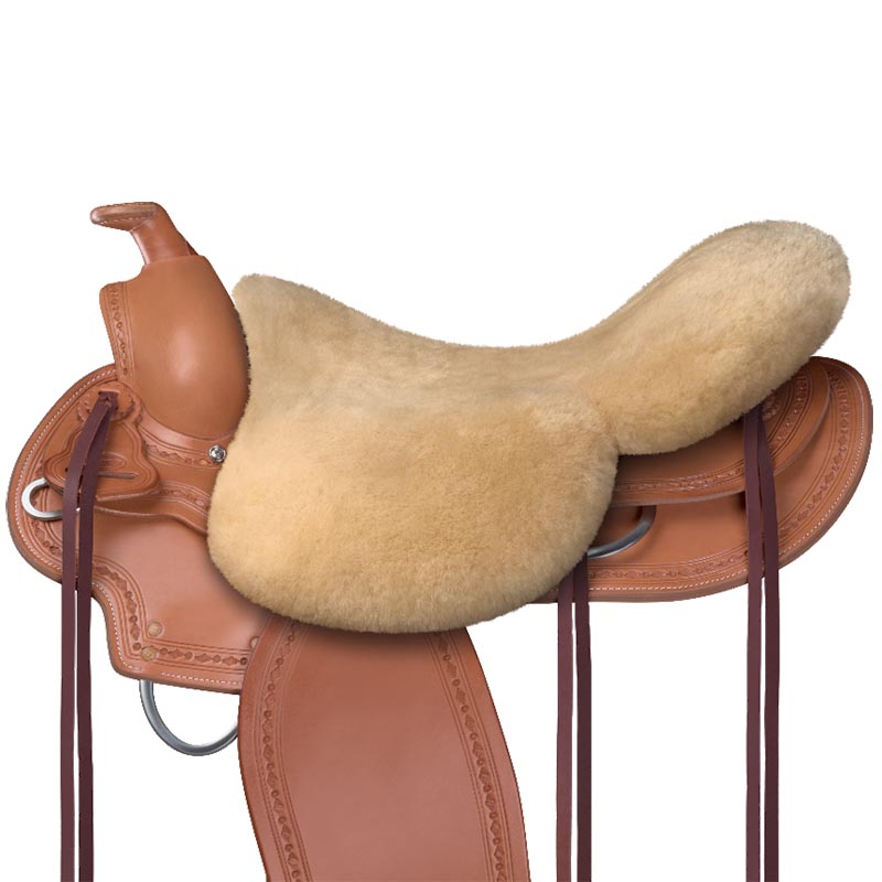 Western saddle seat saver mattes in pure wool universal