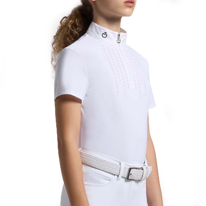 Cavalleria Toscana Girls’ Summer Competition Polo - short sleeve, CT logo - 9576