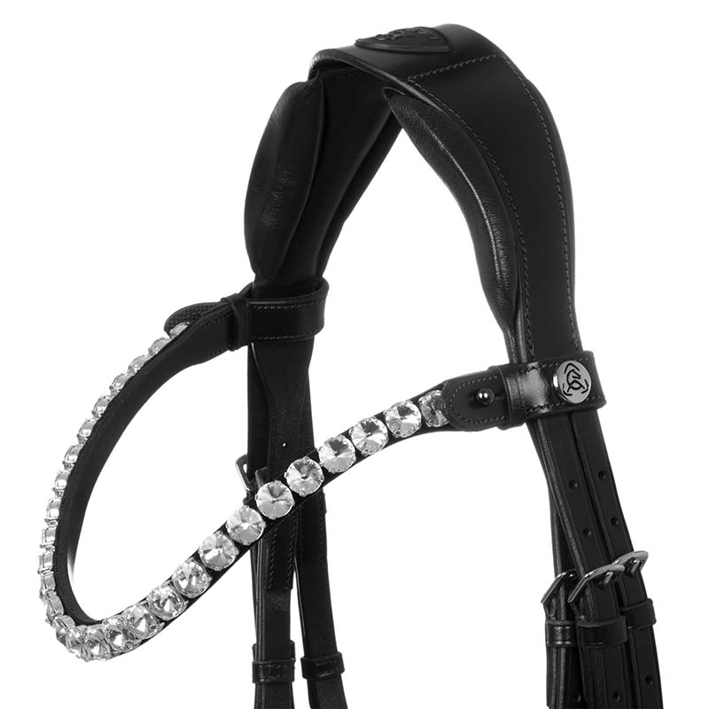 Acavallo ophelia bridle in calfskin with crystals - 2324