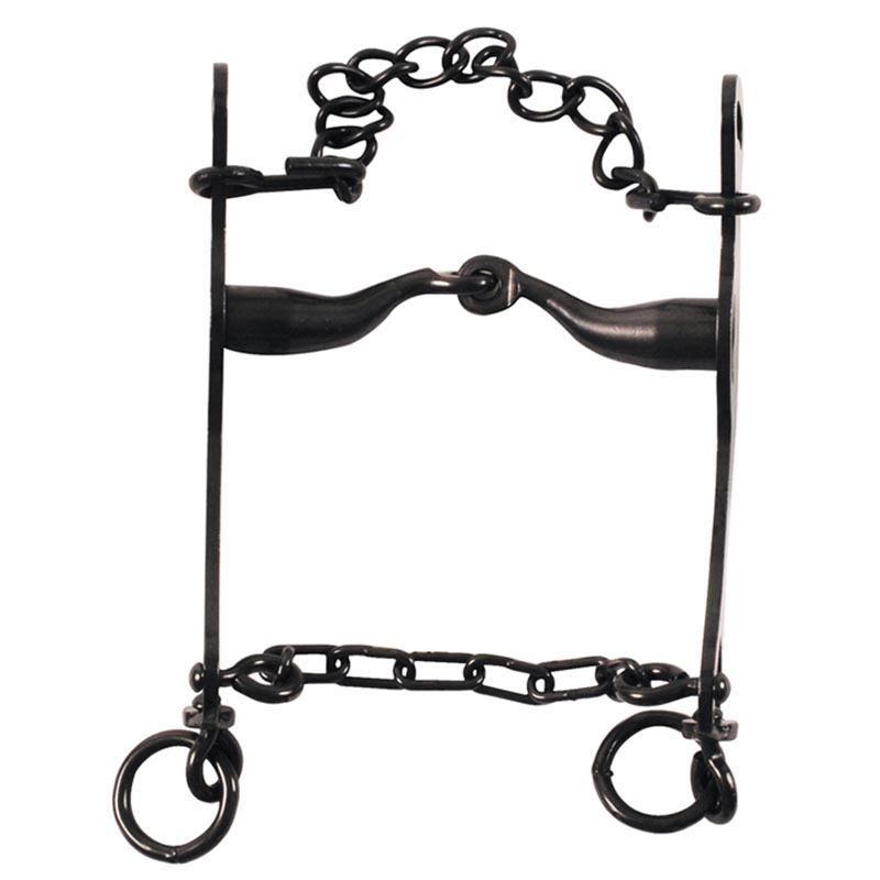 Maremma bit handmade iron black with curb chain and chain