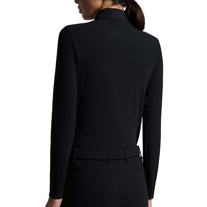 Cavalleria Toscana Women Training Polo Shirt w/perforated inserts, long sleeve - 9683