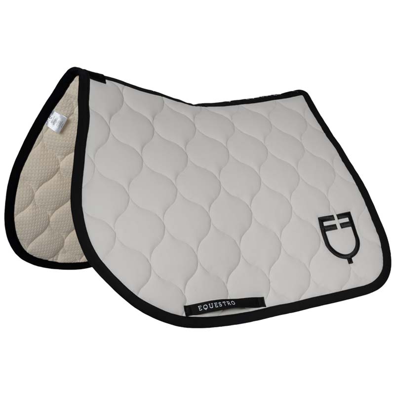 Equestro quilted jumping saddle pad Black Line Edition - 3626