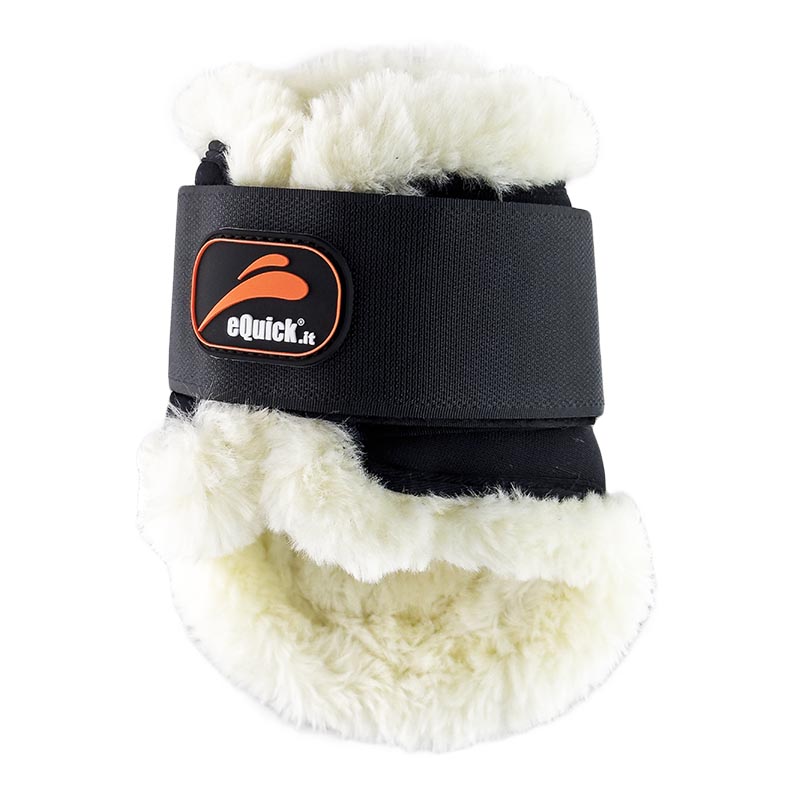 Equick fetlock boots eairshock fluffy rear with synthetic wool and velcro - 1774