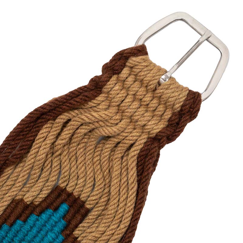 Pool’s western mohair girth w/strings and leather reinforcements - 5023