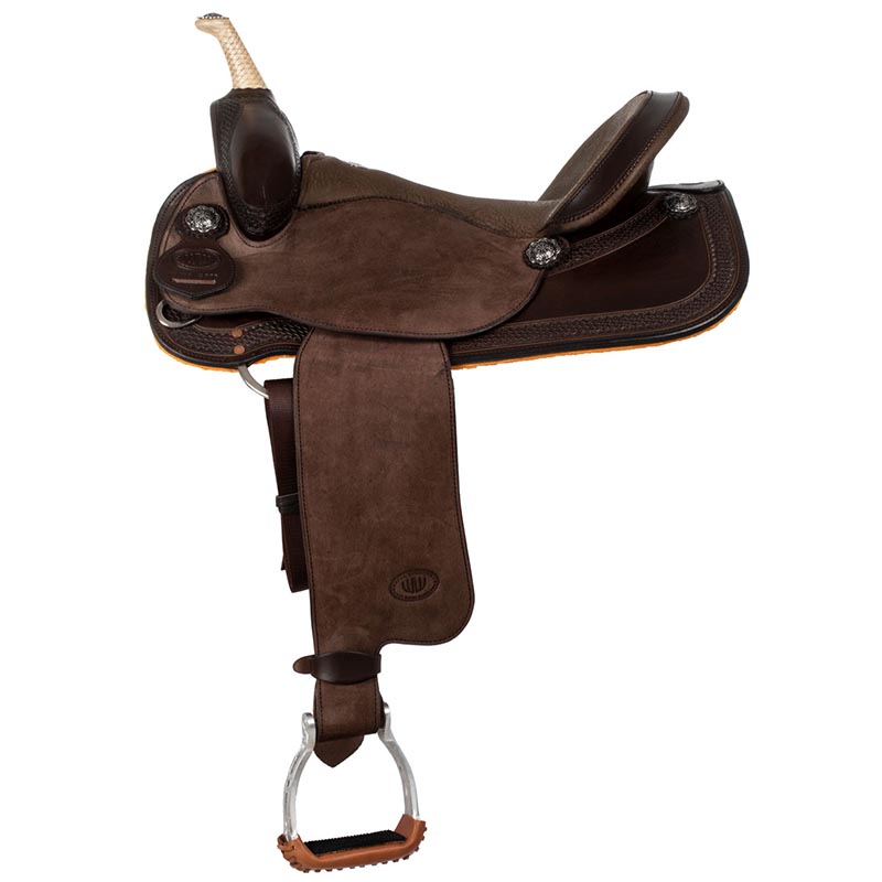 West Wood western saddle basic Barrel MJ brown with basket decoration - 4913