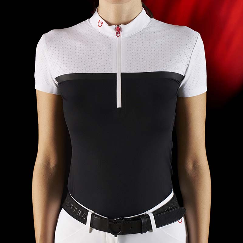 Equestro ridertechnology women competition polo in perforated fabric
