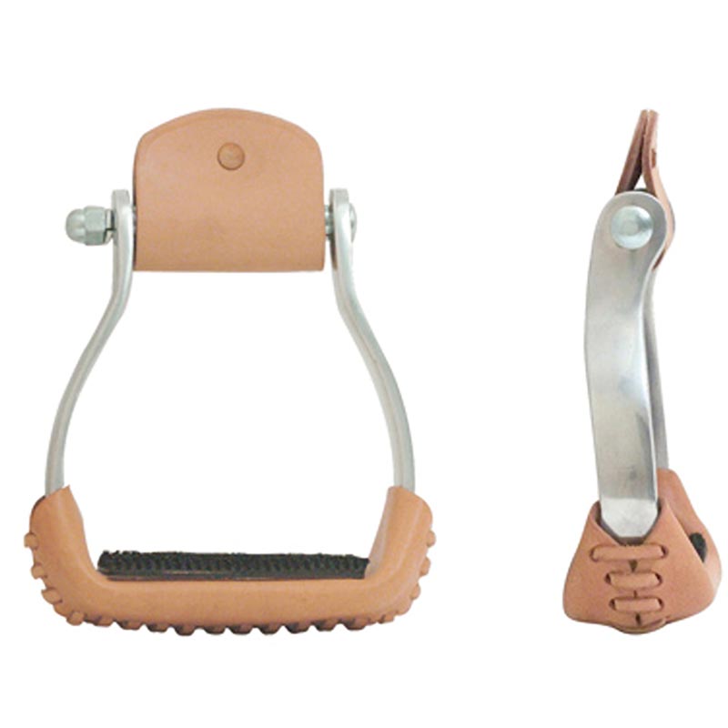 Metalab western coloured aluminium stirrups mod. barrel - 5174