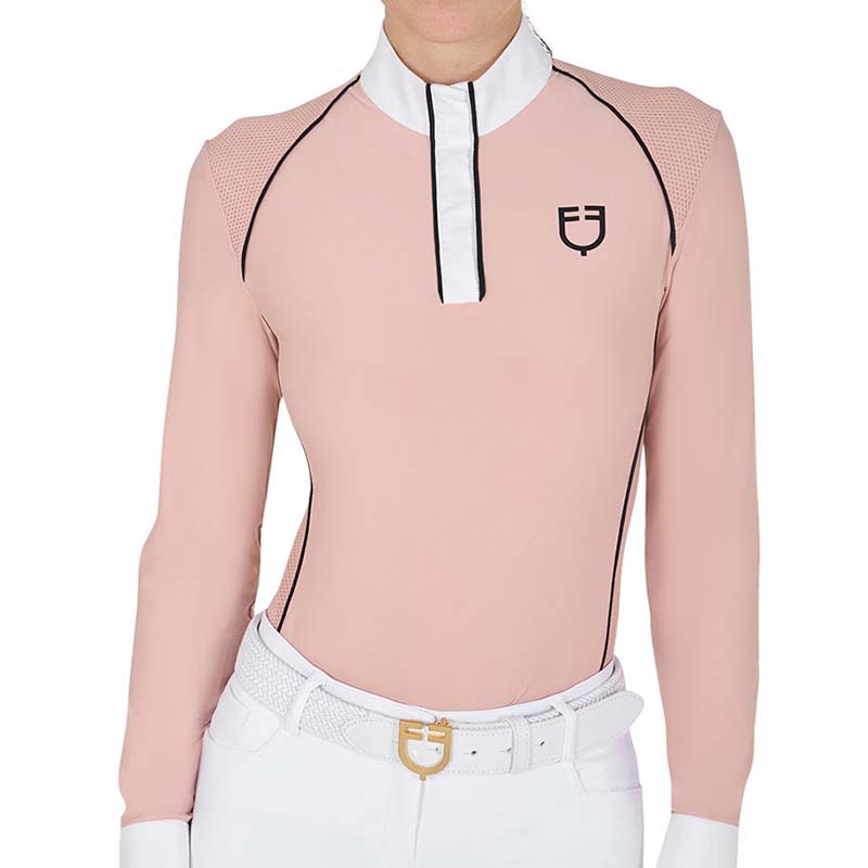 Competition polo shirt Equestro long sleeve woman - 9855