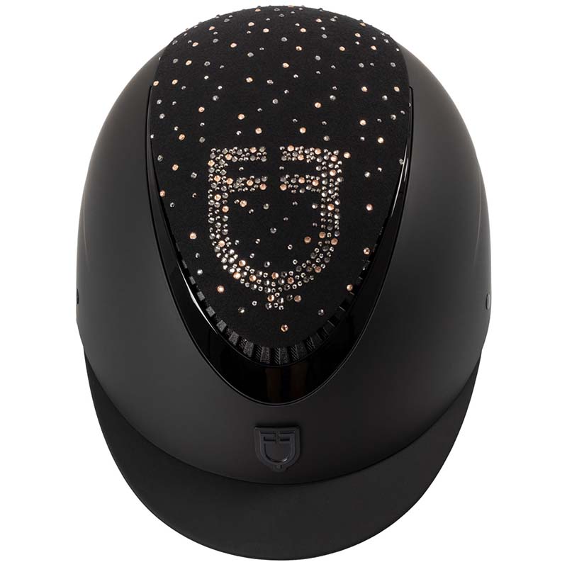Equestro proxima helmet with strass and narrow visor - 3382