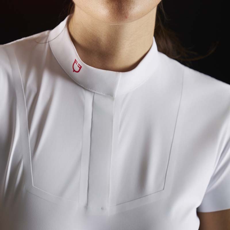 Equestro ridertechnology women short-sleeve competition polo with buttons - 9933
