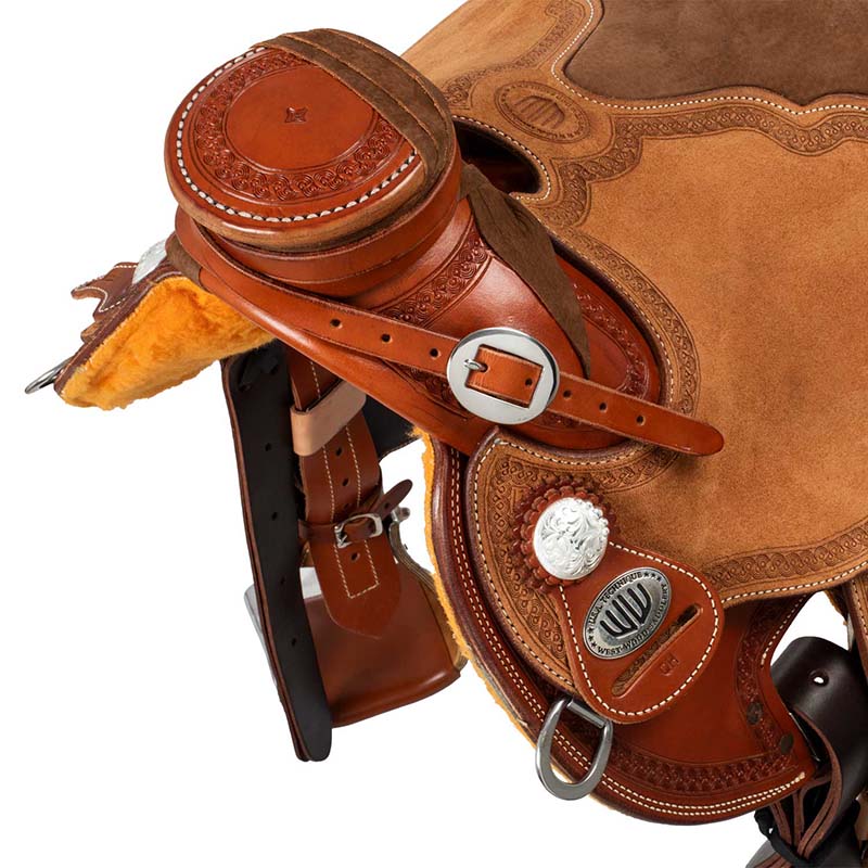 Western saddle west wood classic ladywade with worked border - 4860