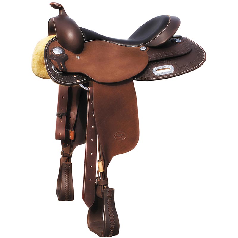 Western pool's team penning full contact saddle