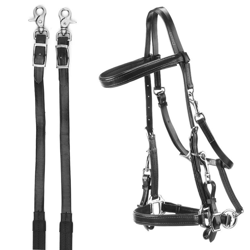 Bridle halter robust and soft pvc for endurance or trekking