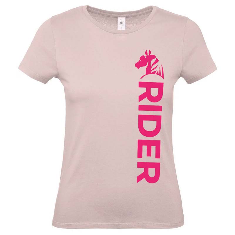 Women's Equestrian T-Shirt SWEET RIDER - pink/fuchsia print - 9399