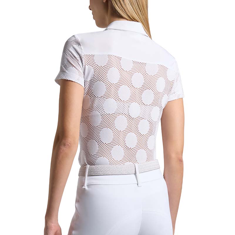 Cavalleria toscana women crochet training polo w/polka dots - 9595