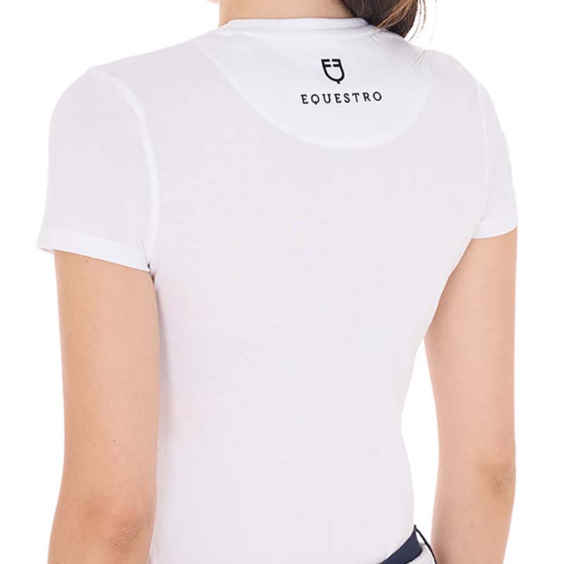 Equestro women’s t-shirt cannes with rhinestones - 9903