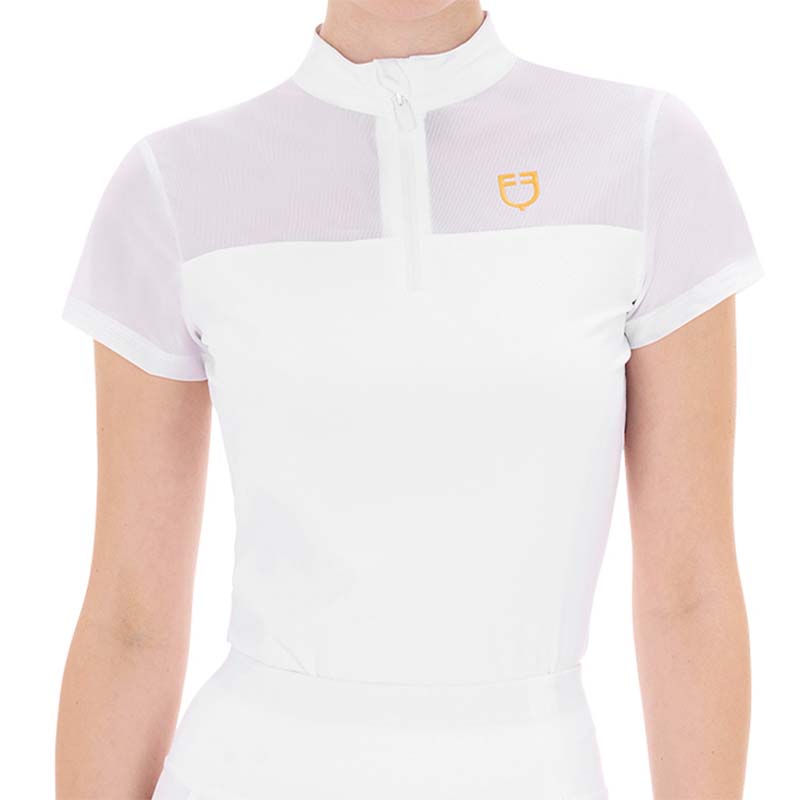 Equestro training polo shirt short sleeve in mesh