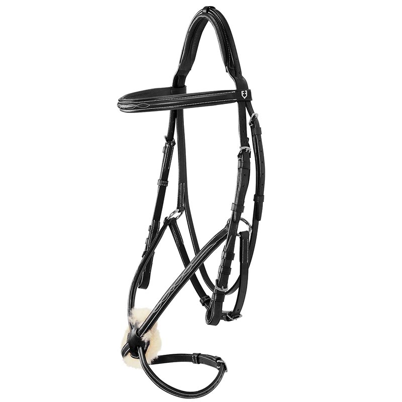Equestro sparkling english bridle italian leather mexican model