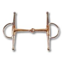 STAINLESS STEEL EGGBUTT FULL CHEEK BIT WITH COPPER MOUTHPIECE