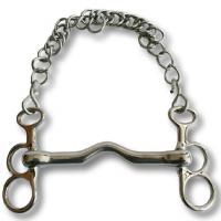 FULL STAINLESS STEEL GAG BIT WITH PORT MOUTHPIECE