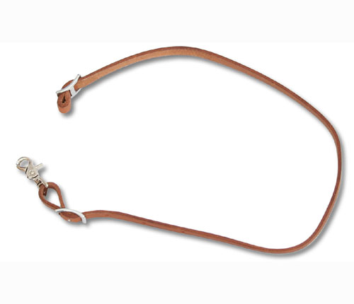 Leather tie down strap