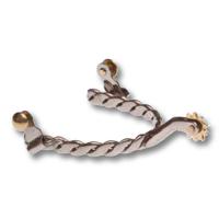 STAINLESS STEEL WESTERN BRAIDED SPURS