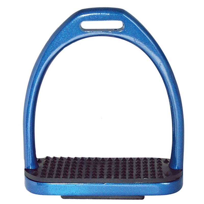 Colored aluminum stirrups with rubber platform