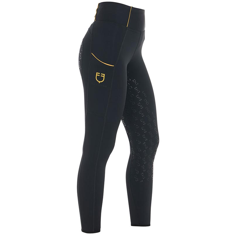 Ladies leggings equestro grip full seat high waist - 3577