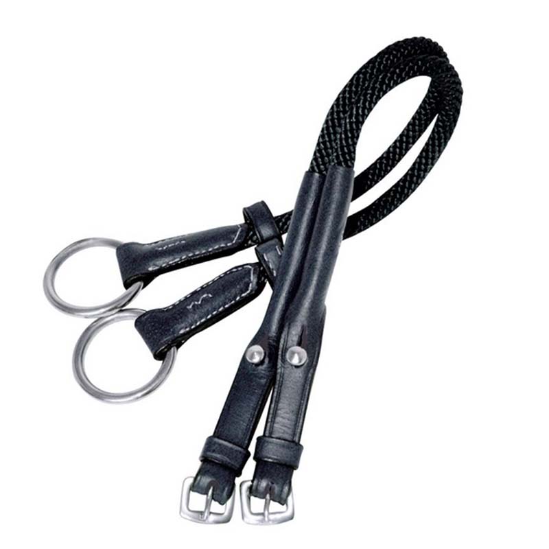Leather and nylon rope cheekpieces for elevator bit - 2457