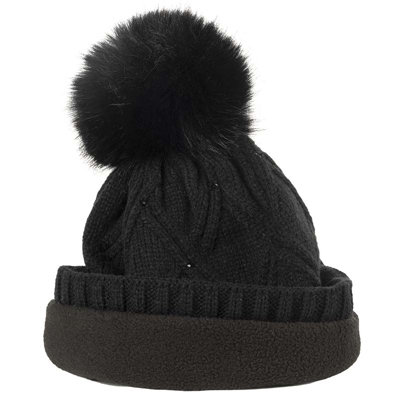 Equiline winter beanie with pom pom and strass - 9263