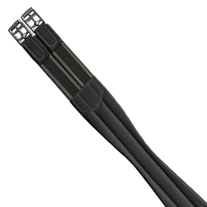 Prestige leather girth with elastic A4 - 3649