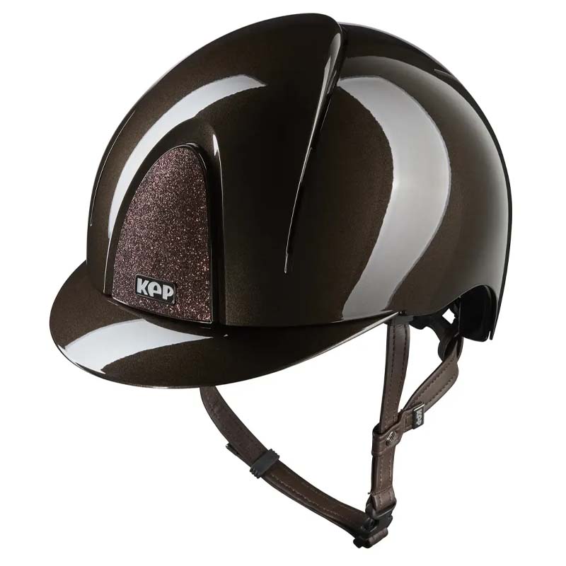 KEP Smart Nova Metal Polish STAR Helmet – standard visor, glossy with sparkling fabric