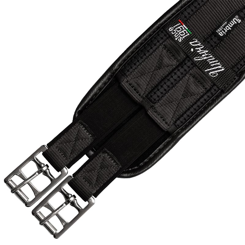 English neoprene shaped girth with elastics elastici - 2873