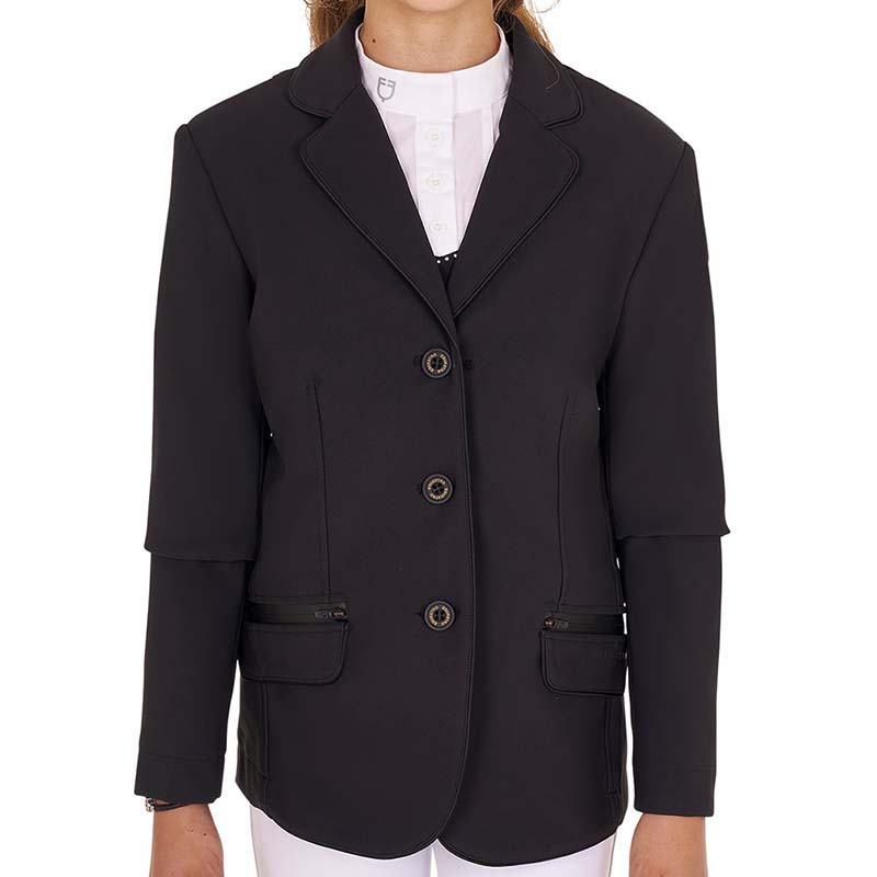Equestro Show Jacket for Girls in Water-repellent technical fabric - 9806