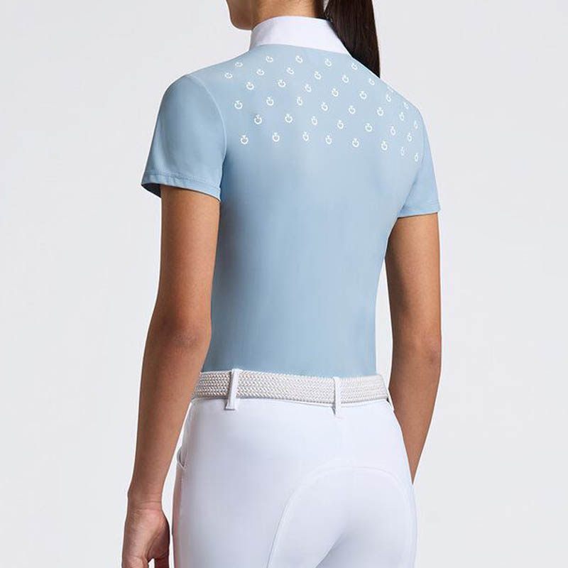 Cavalleria Toscana girls' competition polo with logo print - 9619