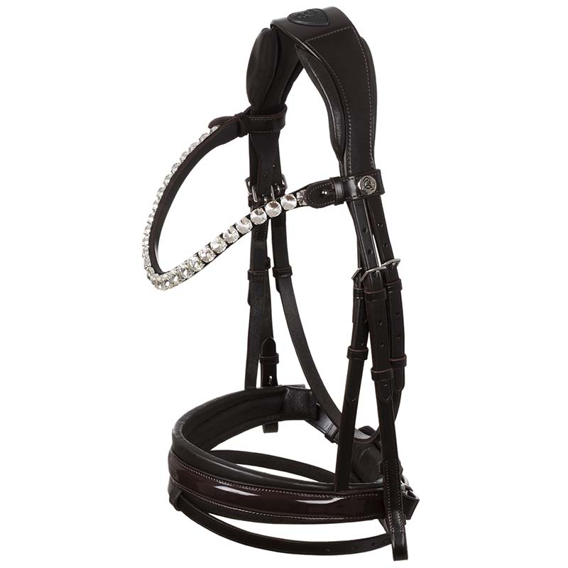 Acavallo ophelia bridle in calfskin with crystals - 2324