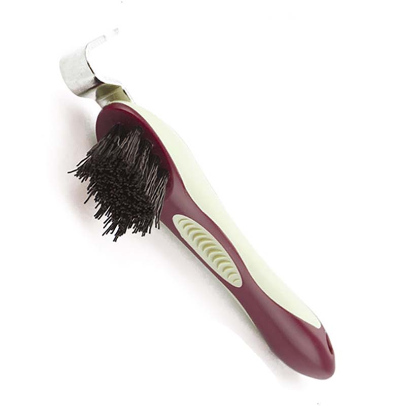 Lami-cell stainless steel hoof pick with brush