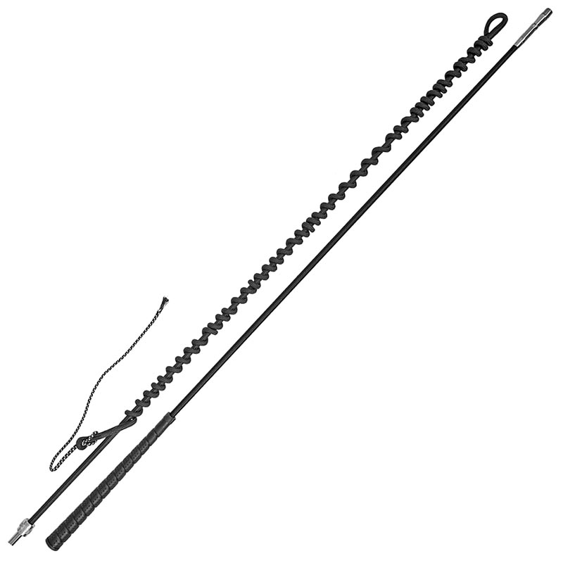 Two sections fibreglass core lunging whip
