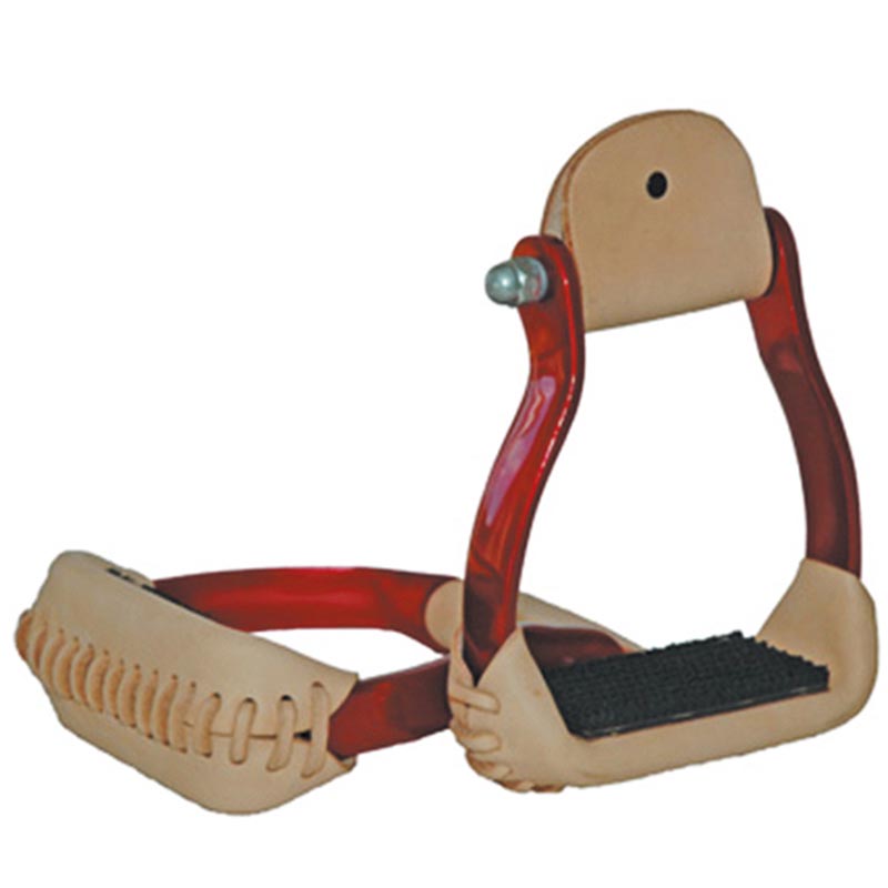 Metalab western coloured aluminium stirrups mod. barrel - 5174