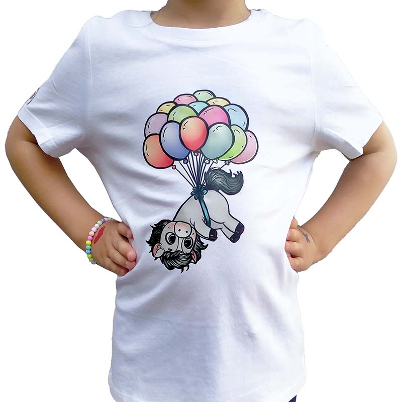 T-shirt matingold junior horse balloons