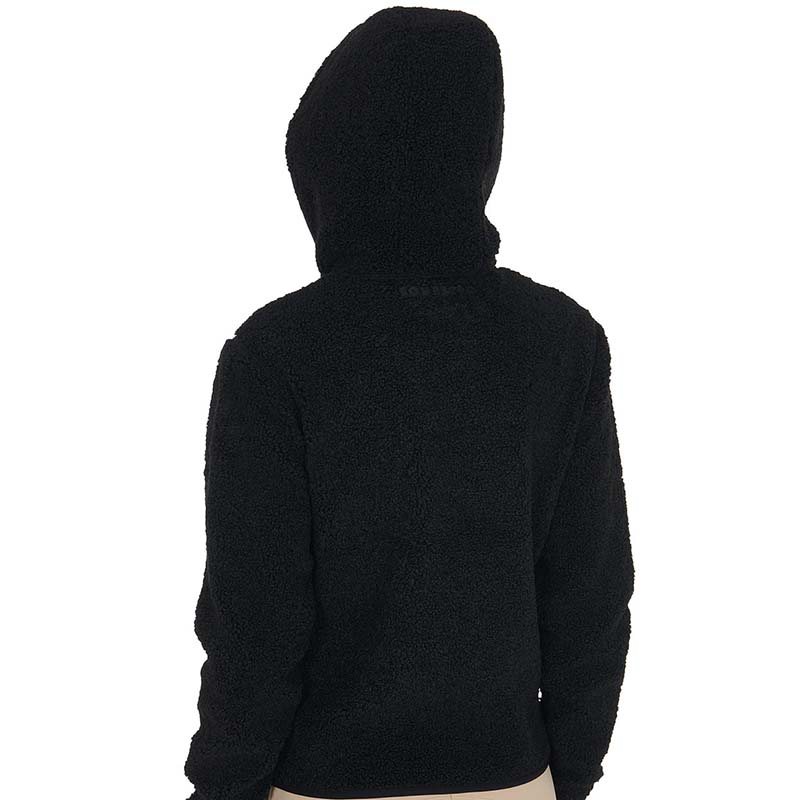 Equestro teddy jacket for women in soft plush with hood - 9731