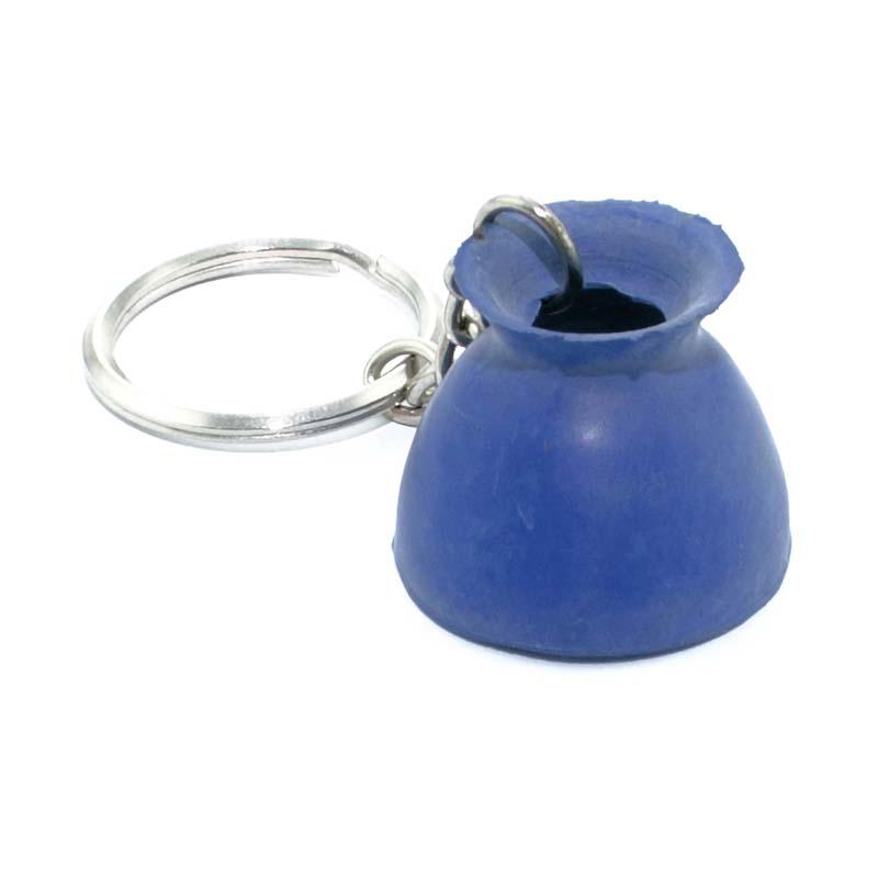 Soft rubber over-reach booth shaped lilliput keychain