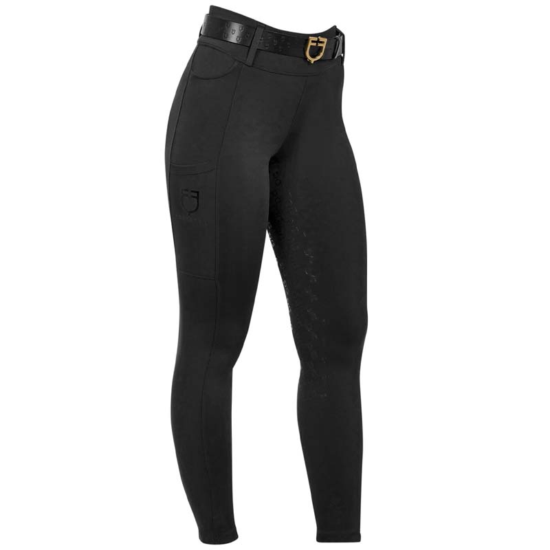Equestro Women’s Riding Leggings w/Full-Grip, High waist, Belt loops - 9765