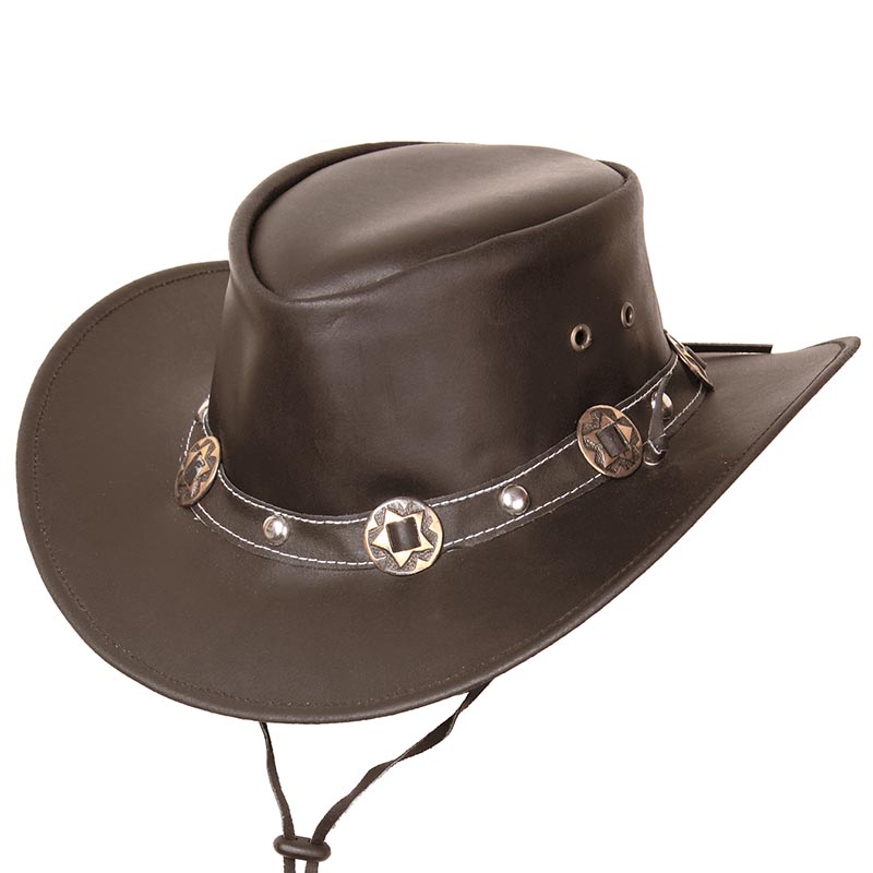 Australian leather hat model concho unisex