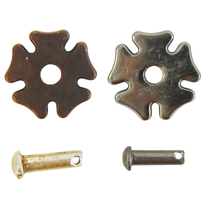 Couple western spurs rowel clover