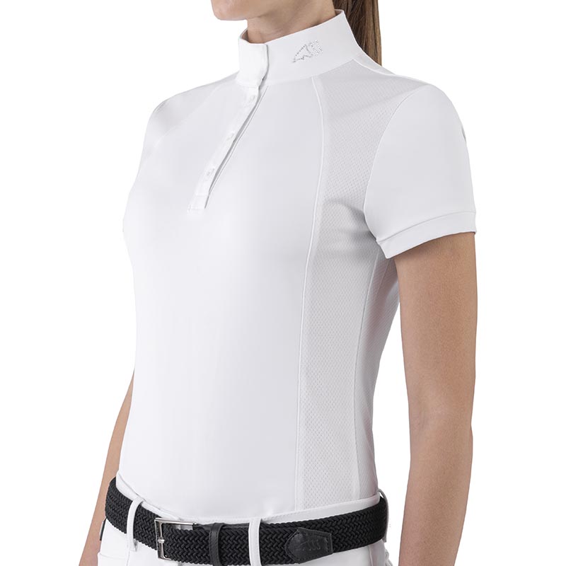 Equiline geak women's short-sleeved competition polo shirt