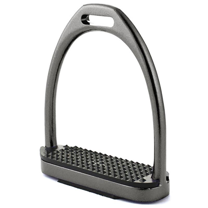 Colored aluminum stirrups with rubber platform - 3123